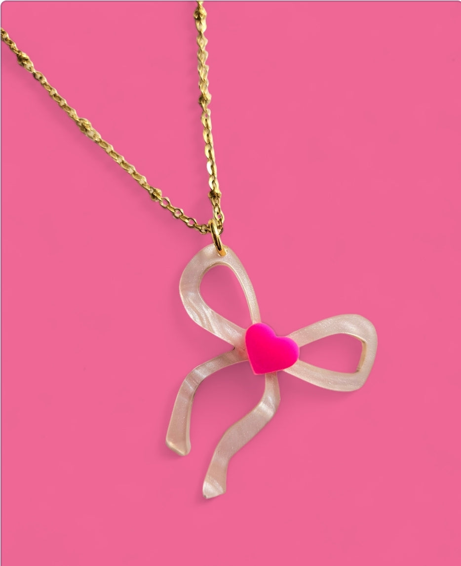 Lazo acrílico rosado