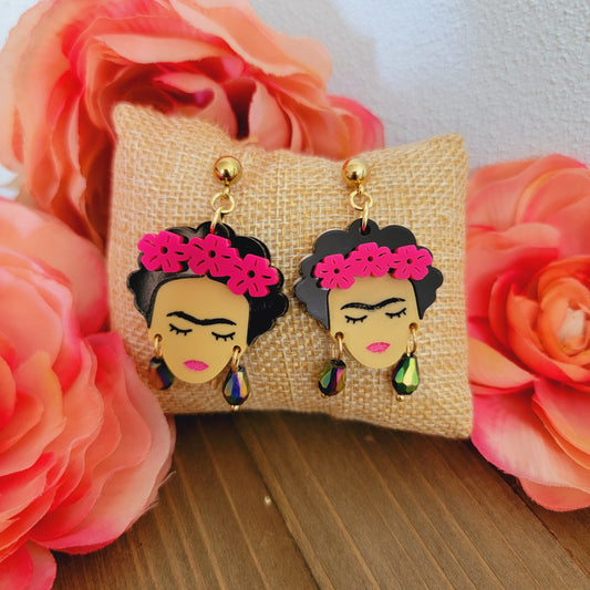 Frida Face Earrings