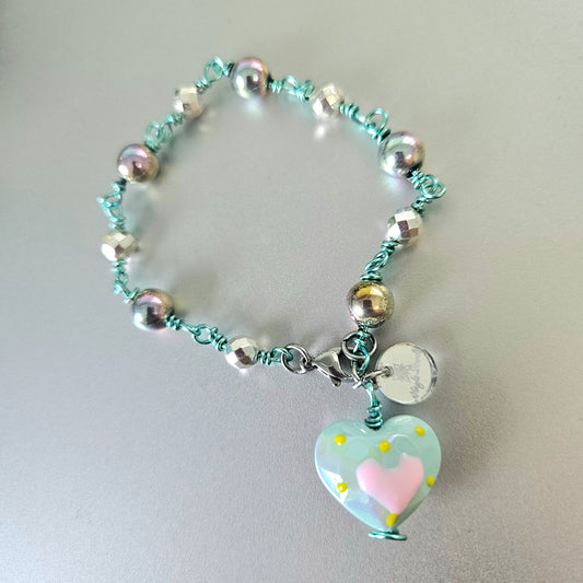 Pulsera alambrada azul