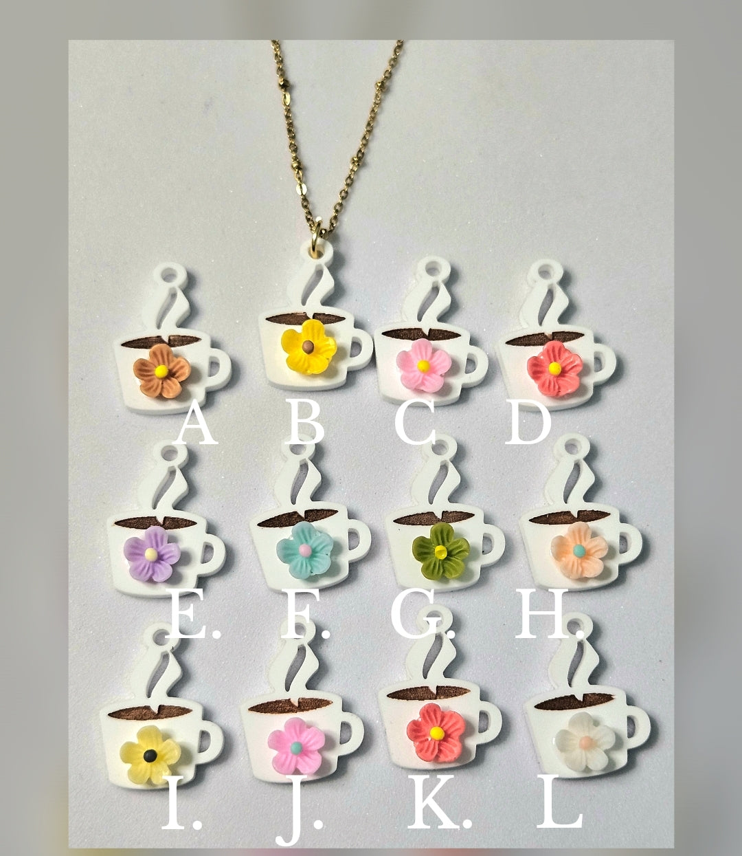 Taza y Flor Collar