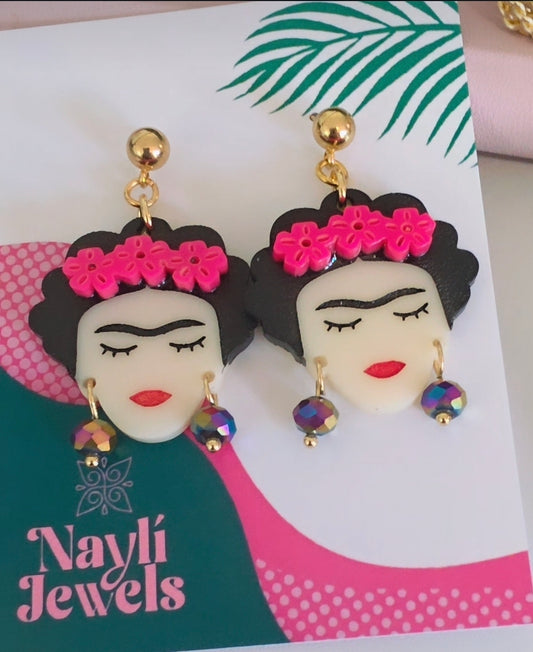 Frida Face Earrings