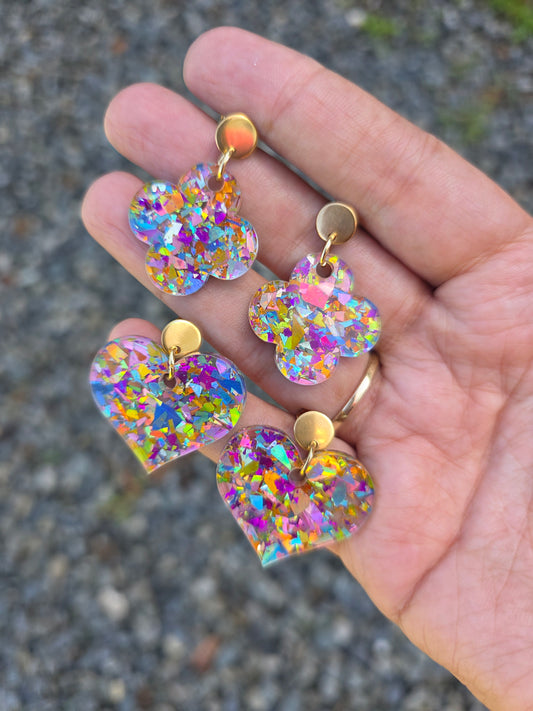 Golden Shimmery Earrings