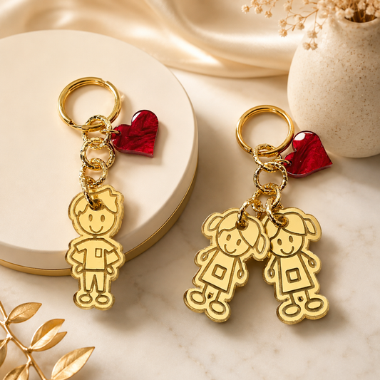Daughter and Son Key chain