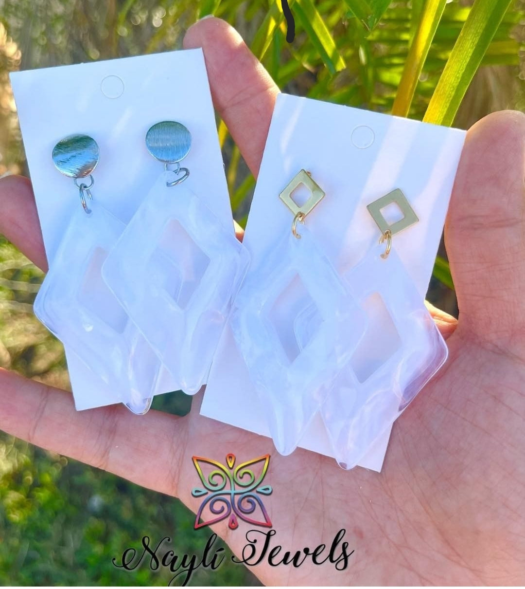White Diamond Earrings
